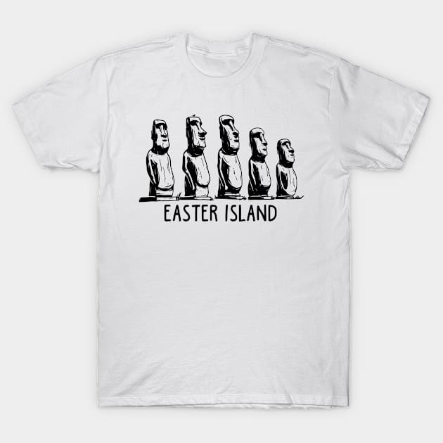 EASTER ISLAND #4 T-Shirt by TheDClub70